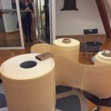 Confection of One-meter Diameter Mantra Rolls at the Diamond Way Center in Graz.