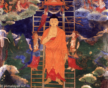 Nous commémorons ce jour le retour du Bouddha depuis les mondes divins de Tushita